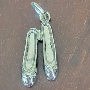 Sterling Silver Ballet Shoe Charm Pendant